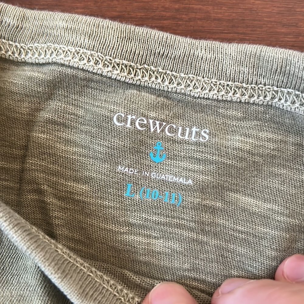 J. Crew Crewcuts Boys Brooklyn Gray Long Sleeved t-shirt Size Large - Picture 2 of 3